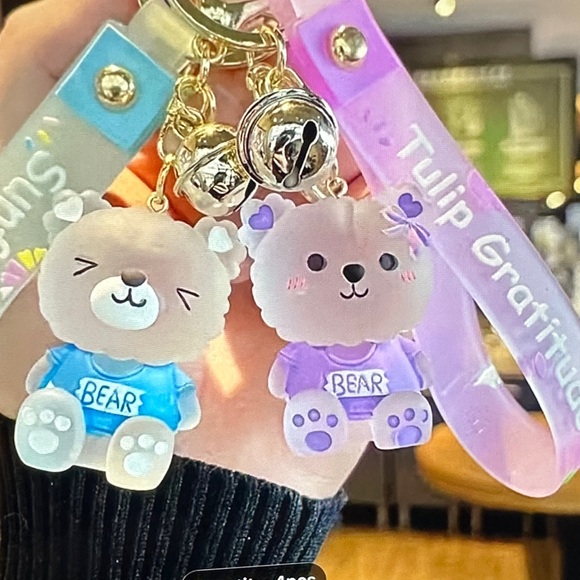 ❣️5|$25❣️jelly glazed Bear Keychain/charm. Adorable 🥰 
Your choice. 🆕 - Picture 3 of 6
